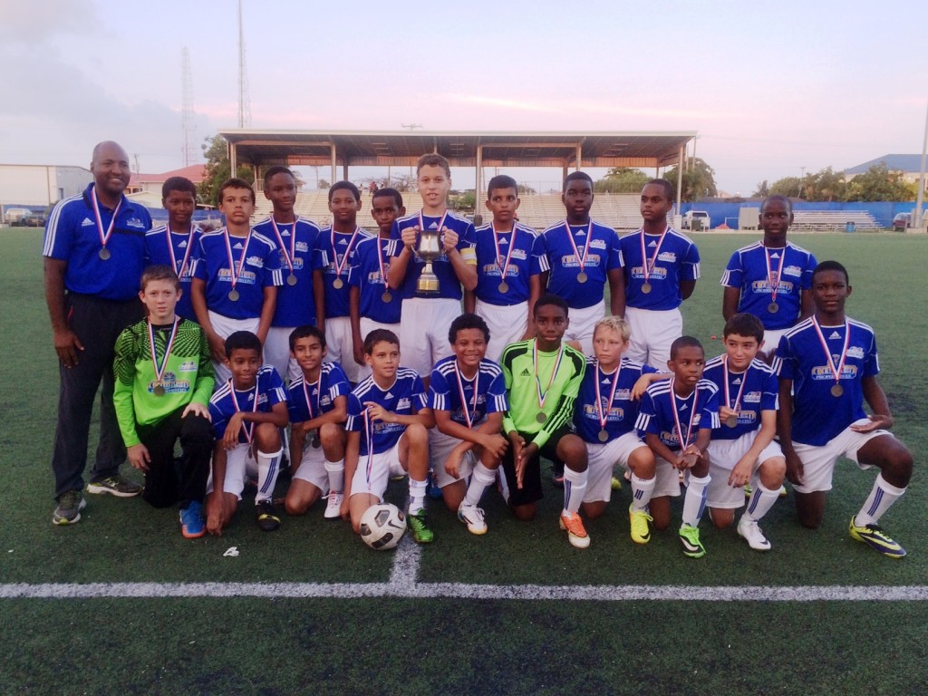 Coach Paul Byles and the Academy U13 team