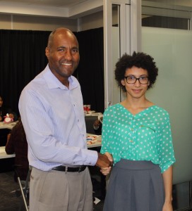 Paul Byles with JA student Beatriz Bueno Dorea