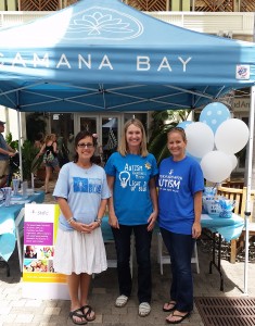 Susie Bodden, Lynn Walsh and Shannon Seymour at the SNFC booth in Camana Bay on April 2nd.