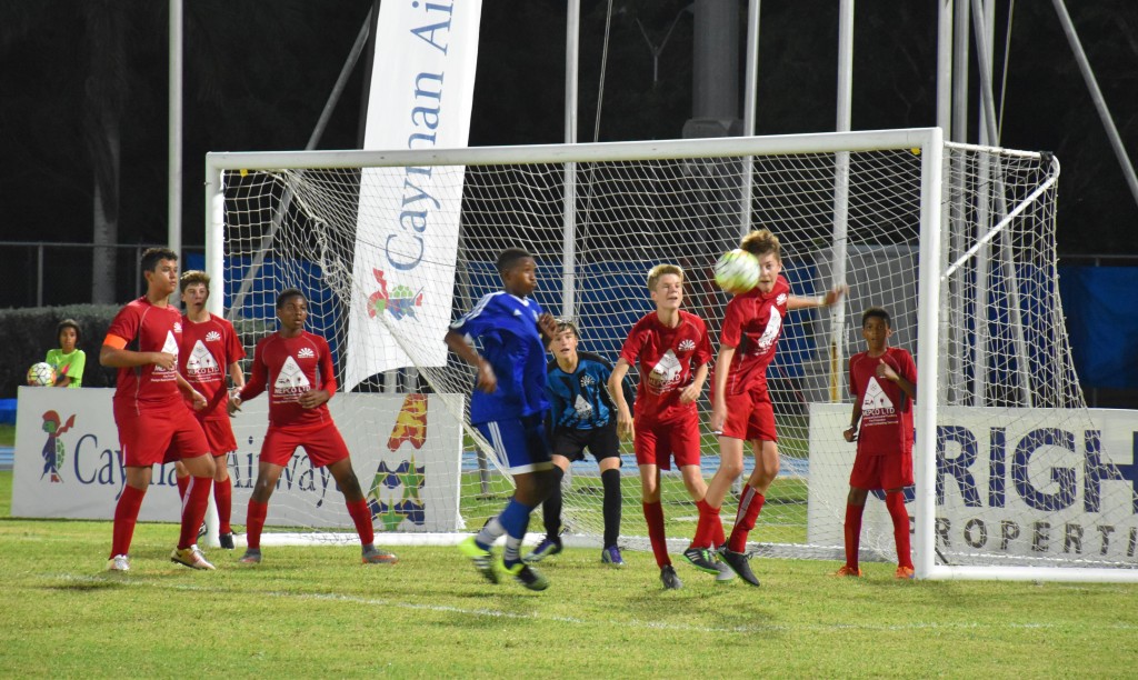 Sunset FC defenders did their best to keep it close under constant pressure from Harbour View FC.